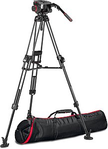 Manfrotto Videokopf 509 mit Stativ 645 Fast Twin Carbon (MVK509TWINFC). [Foto: Manfrotto]