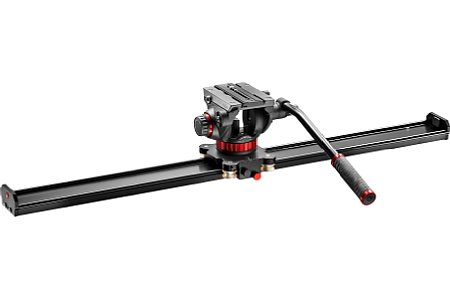 Manfrotto Slider MVS060A mit MVH502AH. [Foto: Manfrotto Distribution]