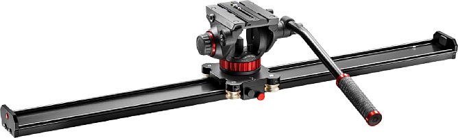 Manfrotto Slider MVS100A mit MVH502AH. [Foto: Manfrotto Distribution]