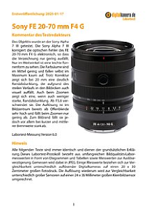 Sony FE 20-70 mm F4 G (SEL2070G) mit Alpha 7 III Labortest, Seite 1 [Foto: MediaNord]