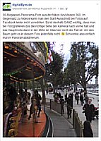 Panorama-Foto auf Facebook, eingebettet in einen Beitrag. In dem quadratischen Viewer-Fenster kann der Betrachter ganz bequem navigieren und alle Teile des Panoramas anschauen. Nur zoomen kann er leider nicht. [MediaNord]