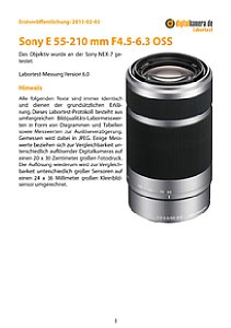 Sony E 55-210 mm F4.5-6.3 OSS (SEL55210) mit NEX-7 Labortest, Seite 1 [Foto: MediaNord]