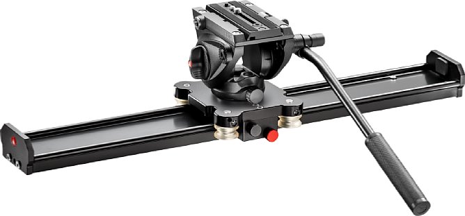 Manfrotto Slider MVS060A mit MVH500AH. [Foto: Manfrotto Distribution]