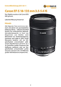 Canon EF-S 18-135 mm 3.5-5.6 IS mit EOS 60D Labortest, Seite 1 [Foto: MediaNord]