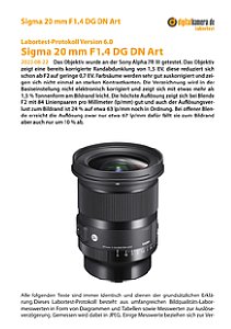 Sigma 20 mm F1.4 DG DN Art mit Sony Alpha 7R III Labortest, Seite 1 [Foto: MediaNord]