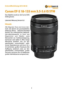 Canon EF-S 18-135 mm 3.5-5.6 IS STM mit EOS 650D Labortest, Seite 1 [Foto: MediaNord]