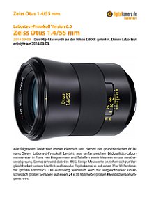 Zeiss Otus 1.4/55 mm mit Nikon D800E Labortest, Seite 1 [Foto: MediaNord]