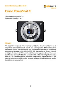 Canon PowerShot N Labortest, Seite 1 [Foto: MediaNord]