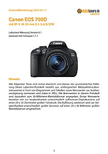 Canon EOS 700D mit EF-S 18-55 mm 3.5-5.6 IS STM Labortest, Seite 1 [Foto: MediaNord]