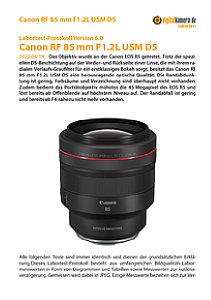 Canon RF 85 mm F1.2L USM DS mit EOS R5 Labortest, Seite 1 [Foto: MediaNord]