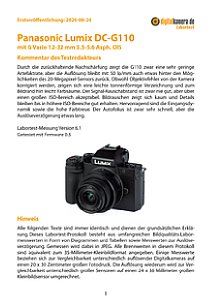 Panasonic Lumix DC-G110 mit G Vario 12-32 mm 3.5-5.6 Asph. OIS Labortest, Seite 1 [Foto: MediaNord]