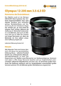 Olympus 12-200 mm 3.5-6.3 ED (EZ-M1220) mit OM-D E-M1 Mark II Labortest, Seite 1 [Foto: MediaNord]