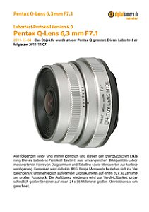 Pentax Q-Lens 6,3 mm F7.1 mit Q Labortest, Seite 1 [Foto: MediaNord]