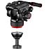 Manfrotto Fluid-Videokopf 504X mit Stativ 645 Fast Twin Alu (MVK504XTWINFA)