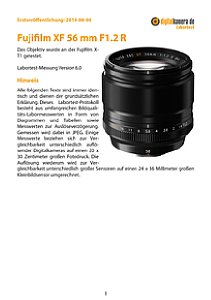 Fujifilm XF 56 mm F1.2 R mit X-T1 Labortest, Seite 1 [Foto: MediaNord]