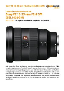 Sony FE 16-35 mm F2.8 GM (SEL1635GM) mit Alpha 7R II Labortest, Seite 1 [Foto: MediaNord]