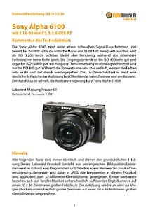 Sony Alpha 6100 mit E 16-50 mm F3.5-5.6 OSS PZ (SELP1650) Labortest, Seite 1 [Foto: MediaNord]