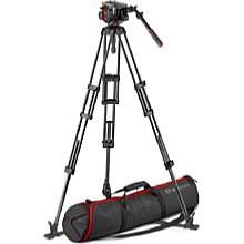 Manfrotto MVK504TWINGC 504 & Carbon Doppelrohr-Stativ mit Bodenspinne