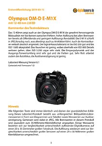 Olympus OM-D E-M1X mit 12-40 mm 2.8 ED (EZ-M1240) Labortest, Seite 1 [Foto: MediaNord]