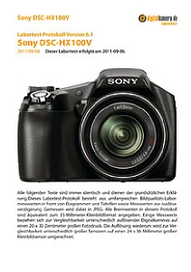 Sony DSC-HX100V Labortest, Seite 1 [Foto: MediaNord]