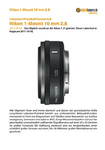 Nikon 1-Mount 10 mm 2.8 mit 1 J1 Labortest, Seite 1 [Foto: MediaNord]