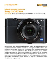 Sony DSC-RX100 Labortest, Seite 1 [Foto: MediaNord]
