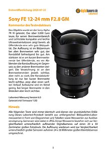 Sony FE 12-24 mm F2.8 GM (SEL-1224GM) mit Alpha 7R IV Labortest, Seite 1 [Foto: MediaNord]