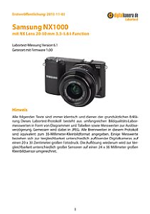 Samsung NX1000 mit NX Lens 20-50 mm 3.5-5.6 i-Function Labortest, Seite 1 [Foto: MediaNord]