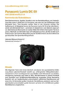 Panasonic Lumix DC-S9 mit S 20-60 mm F3.5-5.6 (S-R2060) Labortest, Seite 1 [Foto: MediaNord]