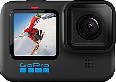 Die GoPro Hero10 Black hat auch auf der Front einen Monitor für Livebild und Status-Anzeigen. [GoPro]