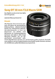 Sony DT 30 mm F2.8 Macro SAM (SAL30M28) mit Alpha SLT-A77V Labortest, Seite 1 [Foto: MediaNord]