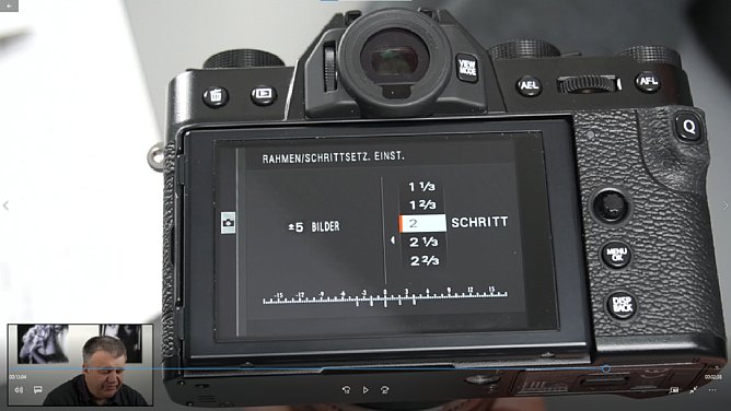 Screenshot aus dem Fujifilm-Fortgeschrittenen-Schulungsvideo, hier mit der Fujifilm X-T30. [Foto: MediaNord]