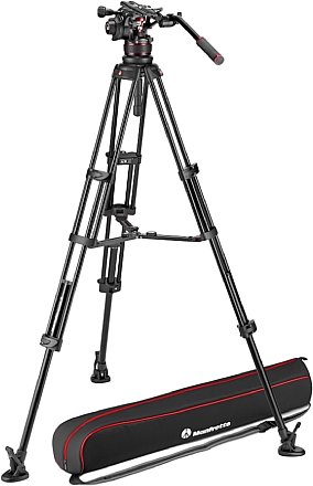 Manfrotto MVK612TWINMA Nitrotech 612 und Alu Doppelrohr-Stativ mit Mittelspinne. [Foto: Manfrotto]