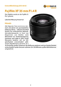 Fujifilm XF 35 mm F1.4 R mit X-Pro1 Labortest, Seite 1 [Foto: MediaNord]