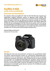 Fujifilm X-H2S mit XF 16-80 mm F4 R OIS WR Labortest, Seite 1 [Foto: MediaNord]