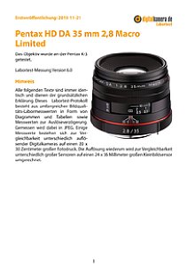 Pentax HD DA 35 mm 2,8 Macro Limited mit K-3 Labortest, Seite 1 [Foto: MediaNord]