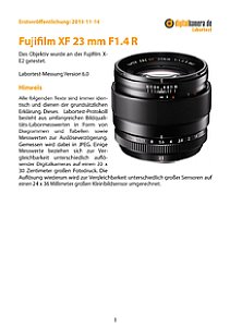 Fujifilm XF 23 mm F1.4 R mit X-E2 Labortest, Seite 1 [Foto: MediaNord]