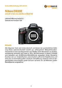 Nikon D800E mit AF-S 105 mm 2.8 Micro VR IF ED Labortest, Seite 1 [Foto: MediaNord]