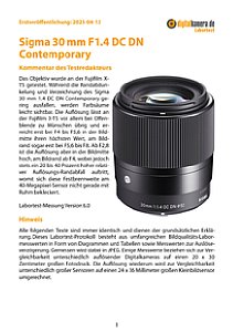 Sigma 30 mm 1.4 DC DN Contemporary mit Fujifilm X-T5 Labortest, Seite 1 [Foto: MediaNord]