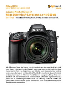 Nikon D610 mit AF-S 24-85 mm 1:3.5-4.5G ED VR Labortest, Seite 1 [Foto: MediaNord]