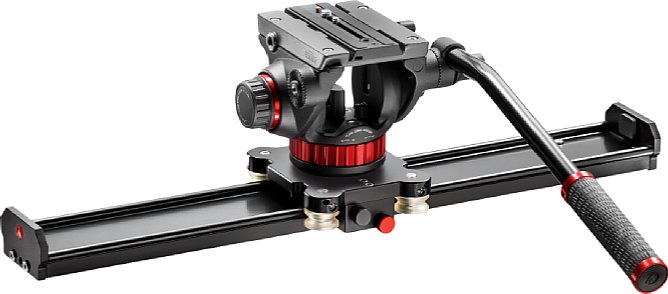 Manfrotto Slider MVS060A mit MVH502AH. [Foto: Manfrotto Distribution]