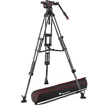 Manfrotto Carbon Videostativ mit Mittelspinne und Nitrotech N12 (MVKN12TWINMC)