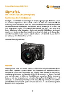 Sigma fp L mit 24 mm F2 DG DN Contemporary Labortest, Seite 1 [Foto: MediaNord]