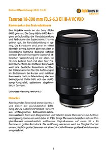 Tamron 18-300 mm F3.5-6.3 Di III-A VC VXD (B061) mit Sony Alpha 6400 Labortest, Seite 1 [Foto: MediaNord]