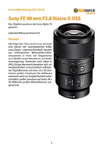 Sony FE 90 mm F2.8 Macro G OSS (SEL90M28G) mit Alpha 7R Labortest, Seite 1 [Foto: MediaNord]