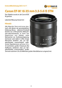 Canon EF-M 18-55 mm 3,5-5,6 IS STM mit EOS M Labortest, Seite 1 [Foto: MediaNord]