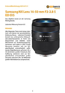 Samsung NX Lens 16-50 mm F2-2.8 S ED OIS mit NX30 Labortest, Seite 1 [Foto: MediaNord]