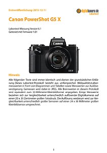 Canon PowerShot G5 X Labortest, Seite 1 [Foto: MediaNord]