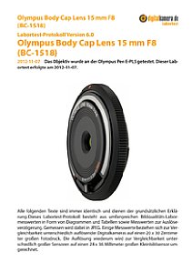 Olympus Body Cap Lens 15 mm F8 (BC-1518) mit Pen E-PL5 Labortest, Seite 1 [Foto: MediaNord]