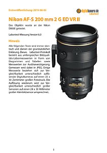 Nikon AF-S 200 mm 2G ED VR II mit D800E Labortest, Seite 1 [Foto: MediaNord]